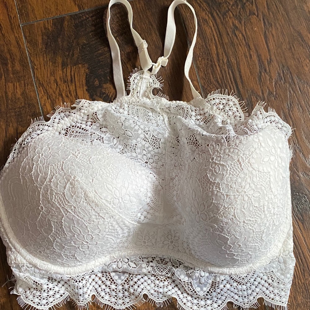PINK white bralette